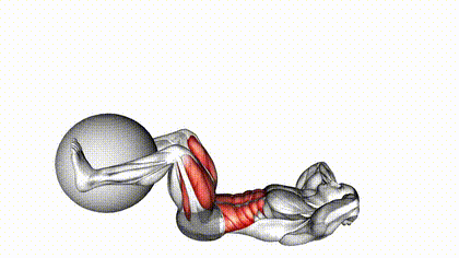 Crunch lesté jambes tendues